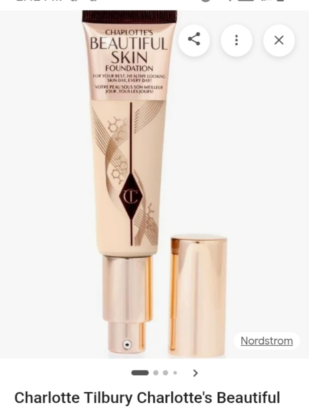 Charlotte Tilbury Beautiful Skin Foundation New Fair Natural